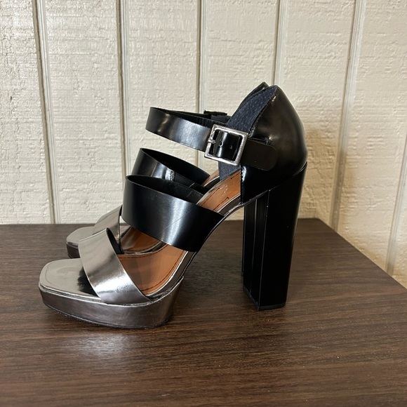 Elizabeth and James black and silver heels, size 9.5. - Picture 5 of 7